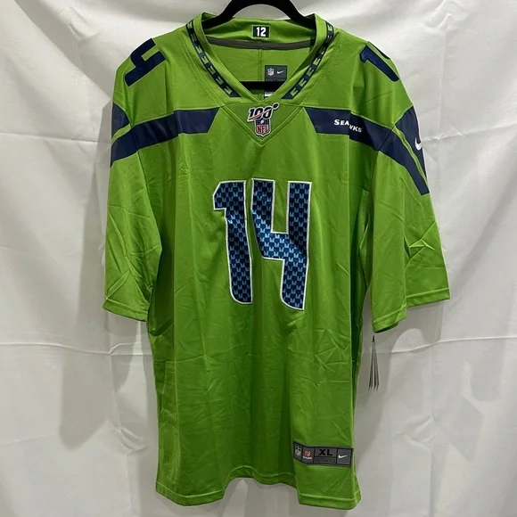 Nike Men's Green and Navy Seahawks Jersey - Picture 1 of 16